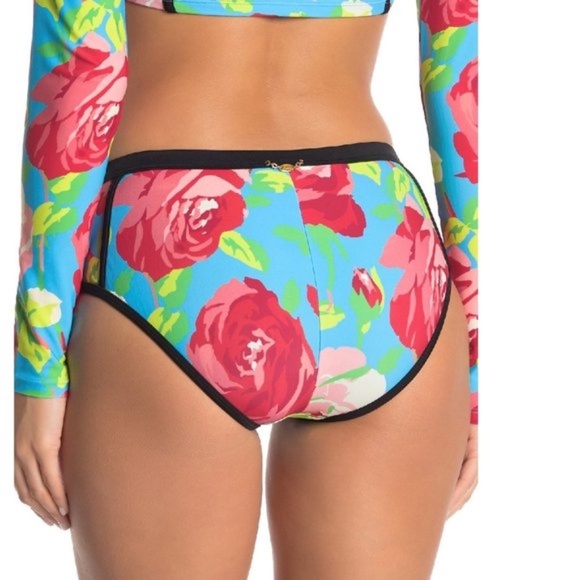 Betsey Johnson FRAMED FLOWERS HIPSTER BOTTOM - Picture 2 of 9